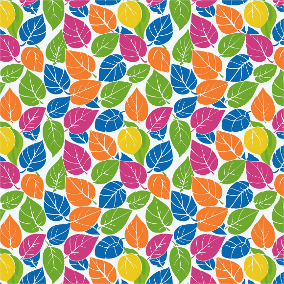 beautiful colorful leaves pattern ai svg png illustrator vector free download