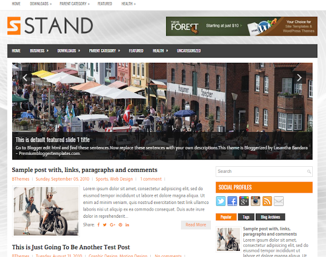 Stand Blogger Template