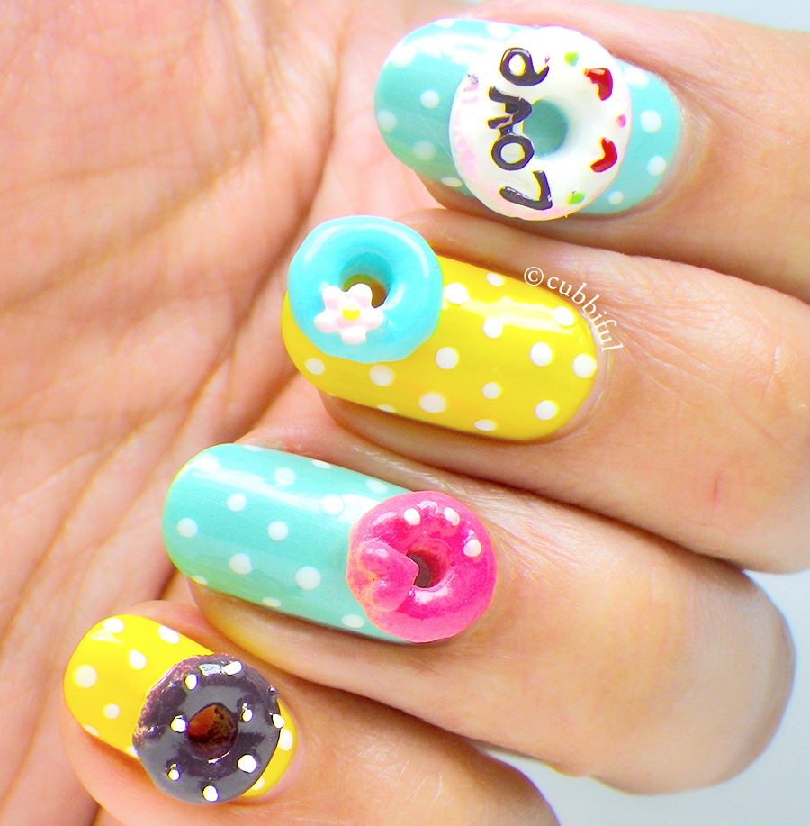 cubbiful: Crazy Donuts Nail Art