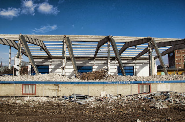 Baustelle Europacity, Entwicklungsgebiet Heidestraße, Abriss, Am Nordhafen, 13353 Berlin, 06.02.2014