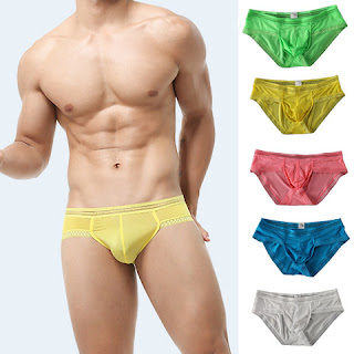 New Men's Underwear Ice Silk Ultra Thin Transparent Men's Briefs Sexy Lace Breathable Men's Panties Low Waist Men's Briefs Lowest price in 30 days US $4.99 -40%