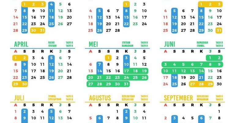 Kalender Puasa Sunnah Tengah Bulan / Ayyamul Bidh 2018 