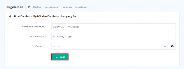 username, dаn password