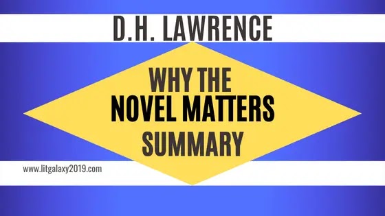 Why the Novel Matters-Summary