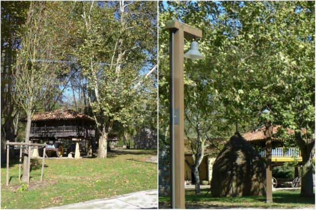 Jardines y horreos en el Museo del Pueblo de Asturias en Gijon - Vistas desde el comedor del Restaurante La Salgar en Gijon 