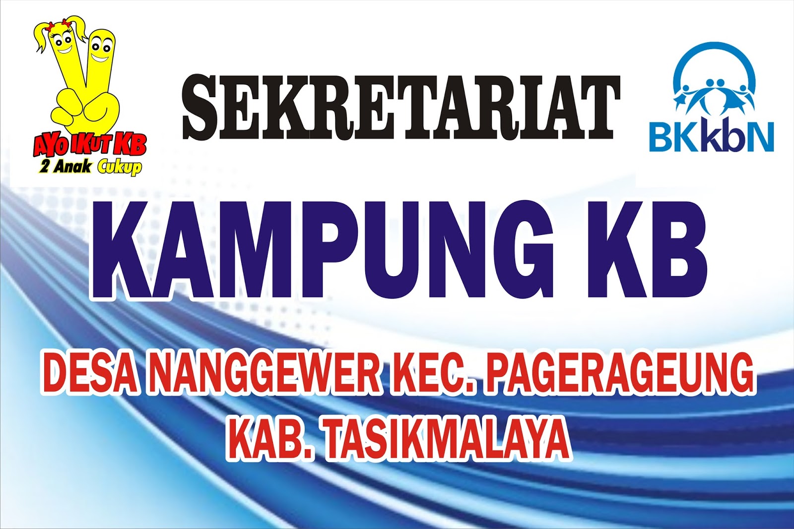 Download Gratis Contoh Spanduk Kampung KB Format CDR  KARYAKU