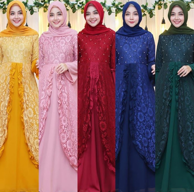  Model  Gamis  Modern  Paling Mewah Dan Terbaik 2020  Model  