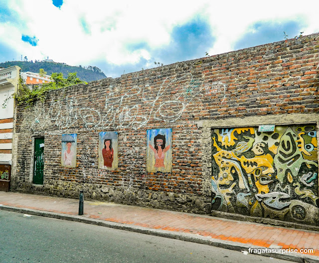 Bairro de La Candelaria em Bogotá na Colômbia