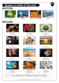 ESL vocabulary: season and months of the year (including important celebrations) (level: A1) www.321LearnEnglish.com