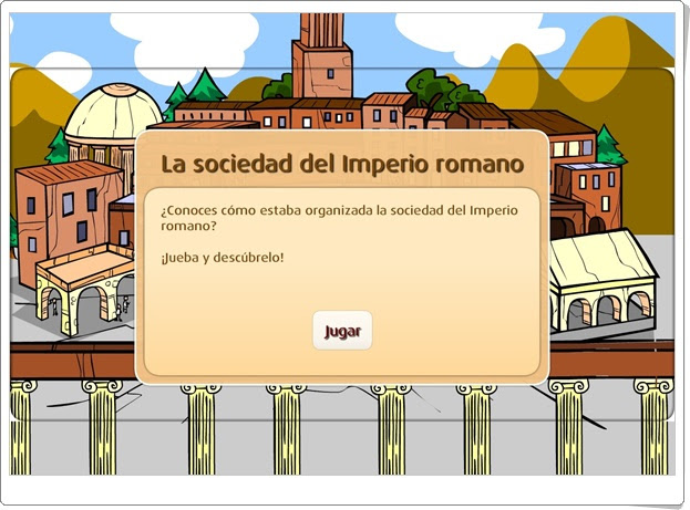 "La sociedad del Imperio Romano" (Actividad interactiva de Historia de Primaria)