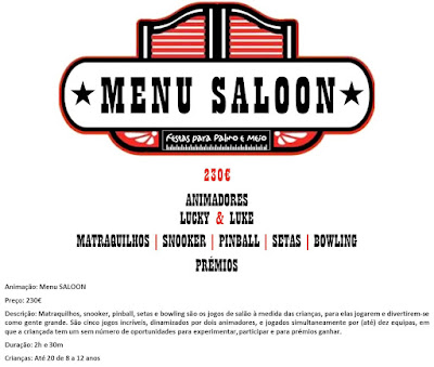 Animação Menu Saloon