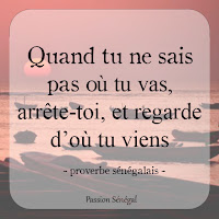 Quand tu ne sais pas où tu vas, arrête-toi, et regarde d'où tu viens (proverbe sénégalais)- Citation Passion Sénégal