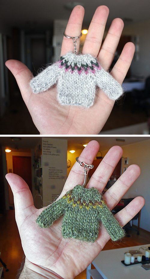 Minilopapeysa Keyring - Free Pattern 