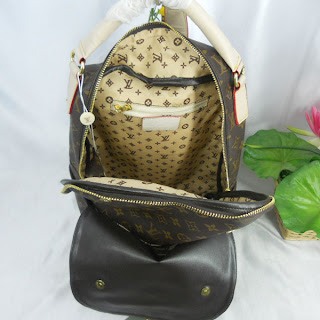 RACHMIRA SHOP Tas LV Ransel Logo Kotak Monogram