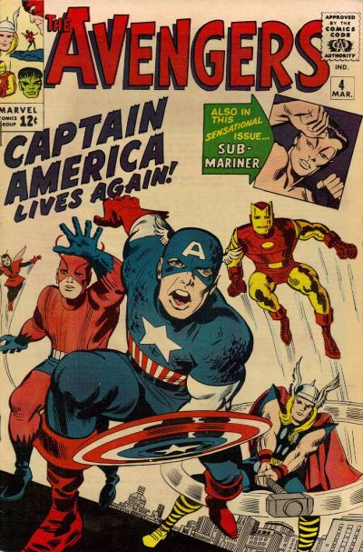 Steve Rude covers Avengers 4 Original cover by Jack Kirby and George 