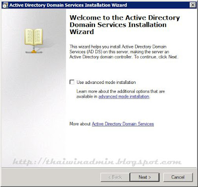 AD Domain Services Installation Wizard