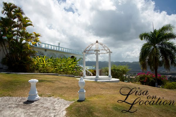 Wedding gazebo that serves destination weddings on the grounds of Hotel Grace - Richmond Hill Inn, Montego Bay, Jamaica.