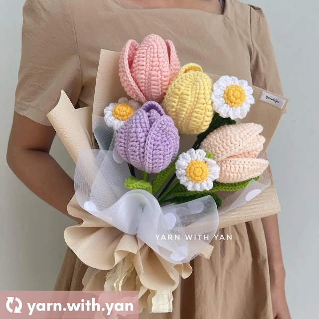 Aprende a tejer el regalo perfecto: ramilletes de flores a crochet 💐