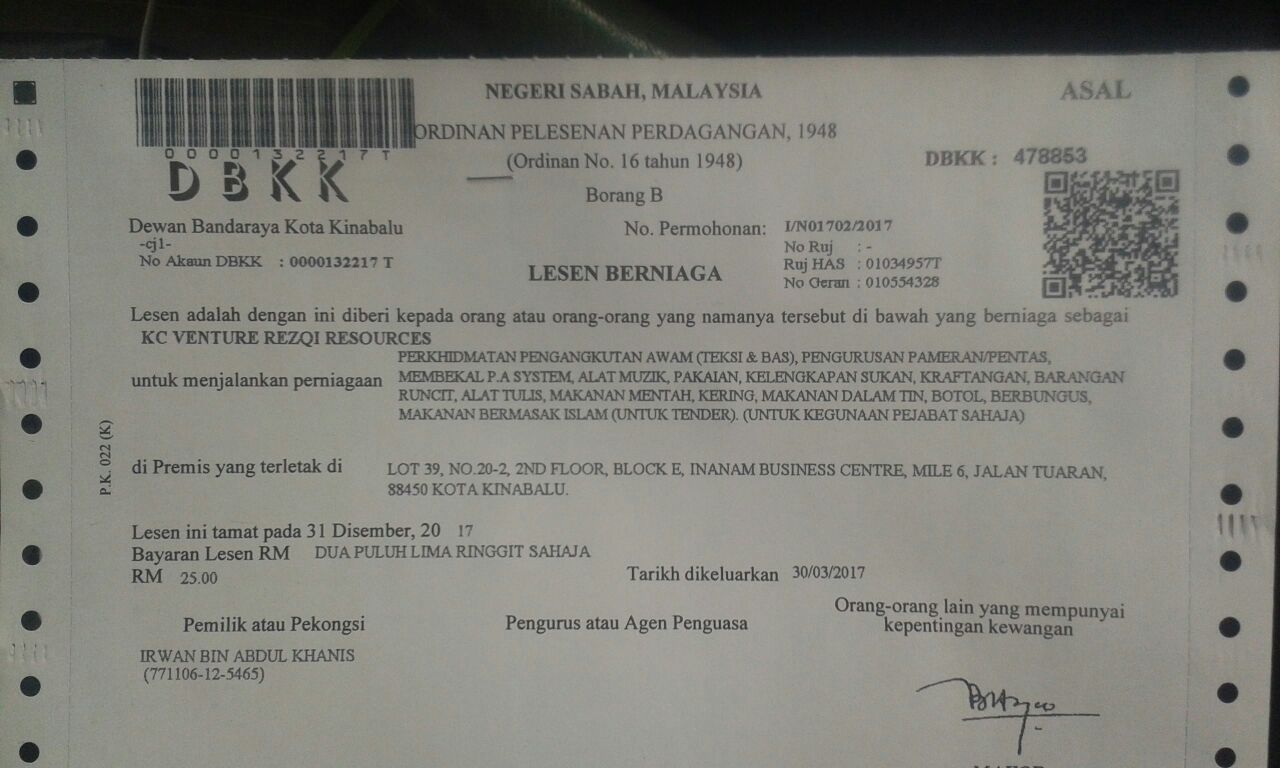 Dbkk Surat Pembatalan Lesen Berniaga