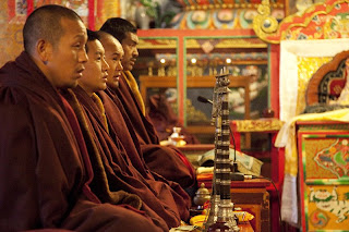 Monks in Tengboche Monastrey