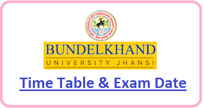 Bundelkhand University Time Table 2024