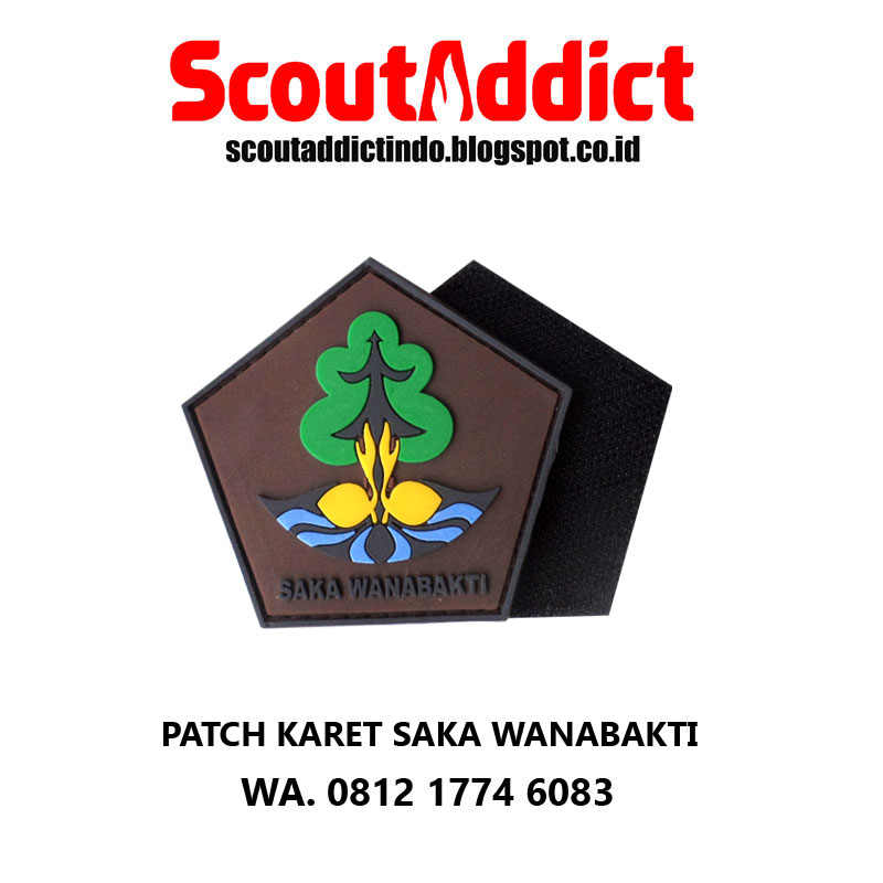  Aksesoris Pramuka  Patch Karet Saka Wanabakti