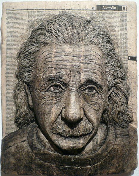 Incredible Portraits Made Out Of Carved Telephone Directories