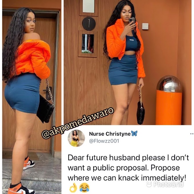 Propose Where We Can Knack Immediately — Lady Begs Future Husband Not To Engage Her Publicly