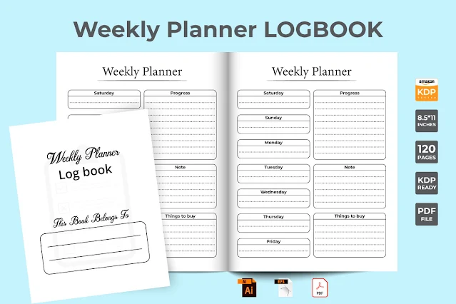 Weekly Planner KDP Interior Notebook free download