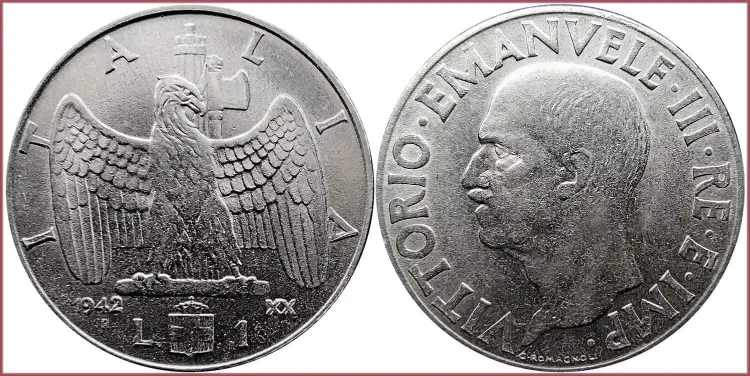 1 lira, 1942: Kingdom of Italy