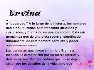 significado del nombre Ervina
