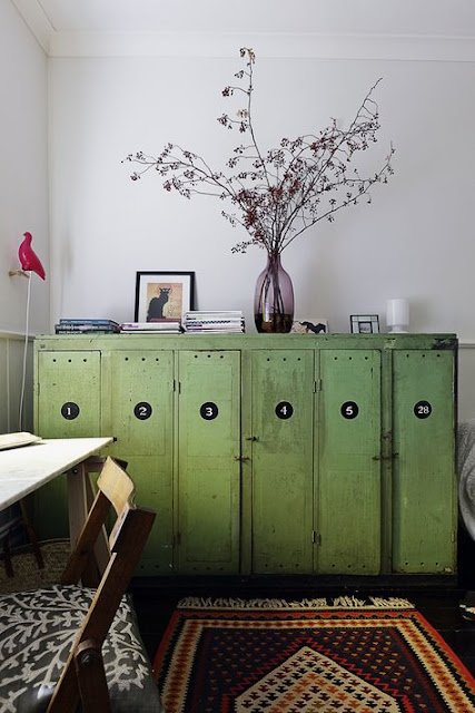  Green vintage lockers