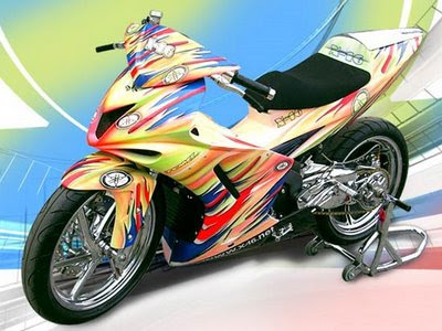 Modification Yamaha MX Tribal Chrome Paint Colorful Full Specification 