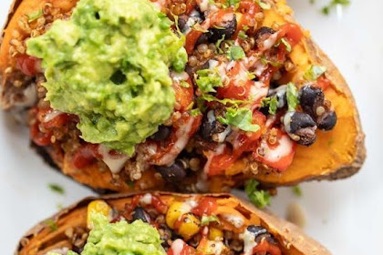   Mexican Quinoa Stuffed Sweet Potatoes