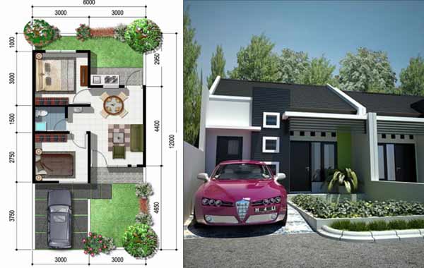  Desain  Rumah  Minimalis  Type 36 Beserta Interior  dan 