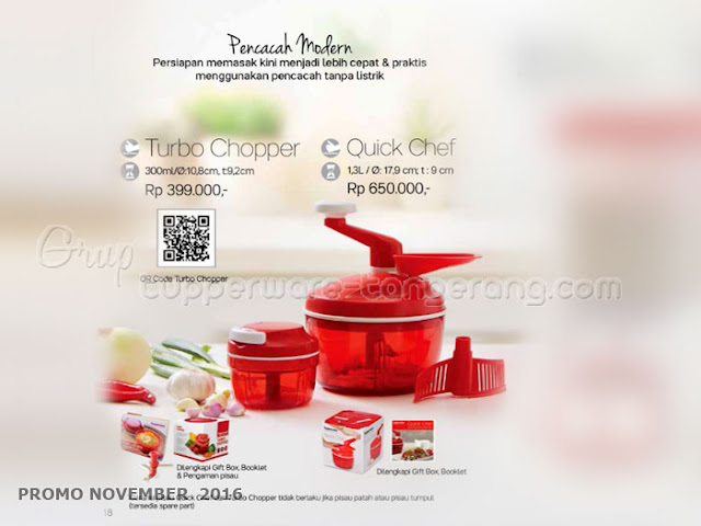 Turbo Chopper & Quick Chef Promo Tupperware November 2016