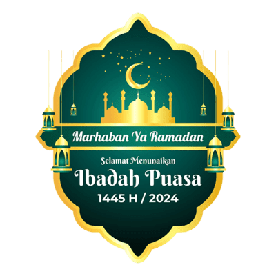 logo bulan ramadhan 2024 ibadah puasa 1445 hijriah png