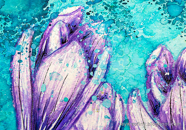 Layers of ink - Crocus in Pencil Tutorial by Anna-Karin Evaldsson.