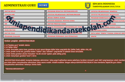 administrasi kelas terlengkap format excel