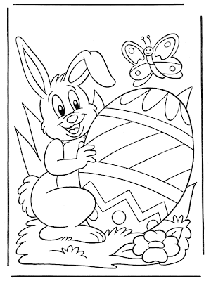 Dibujo de conejo de pascua para colorear