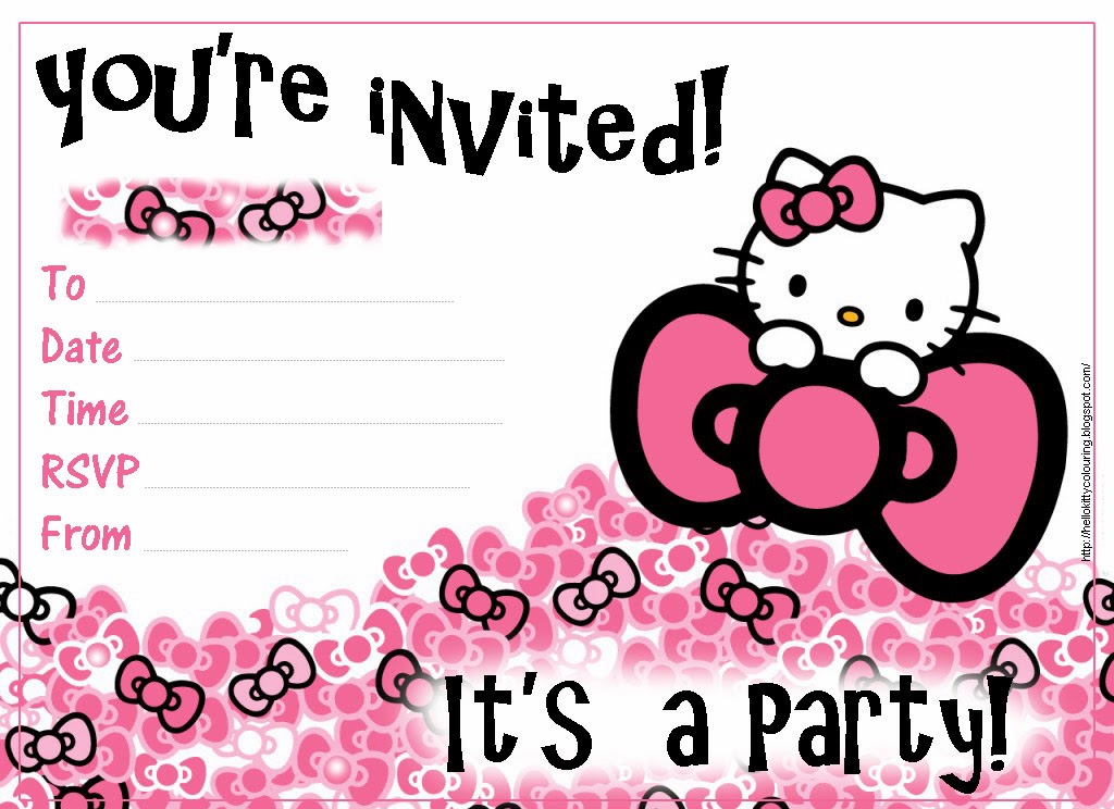 Hello Kitty Birthday Invitations Printable 1