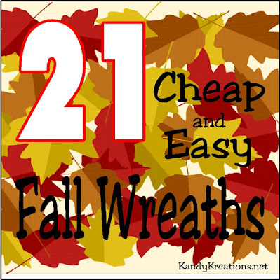 Even if you're not incredibly crafting, you can decorate for fall cheap and easily! Check out these 21 cheap and easy fall wreaths for your front door or Fall party.  There are some super cute ideas here, so check them out now