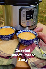 Smooth and creamy, with warming Thai spices, this vegan sweet potato soup cooks up quickly in the Instant Pot for an easy first course or light meal.