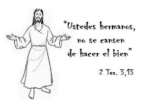 Dibujo de Jesus Invitando a hacer el Bien, para colorear