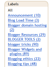 what are blog labels