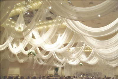 Ceiling Decorations  Wedding Reception on Ceiling Drapings And Wedding Chiffon  W Drapings Fl  Llc  Wedding