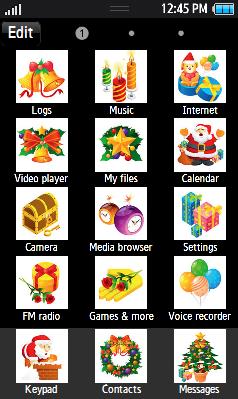 Samsung GT-S8530 Christmas Theme Free Download Menu