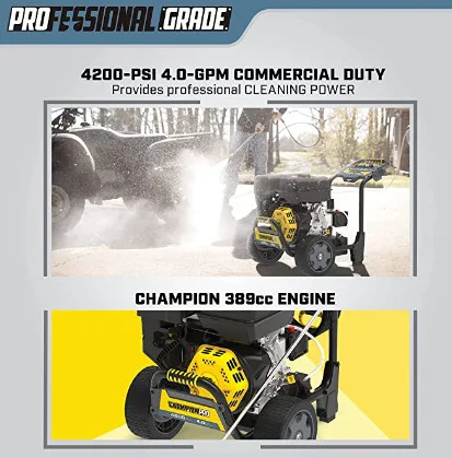 Champion Power Equipment 4200-PSI 4.0-GPM Commercial Duty Low Profile Gas Pressure Washer