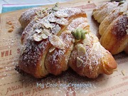 Италиански кроасани (корнети) с крем от шамфъстък - стъпка по стъпка * Cornetti italiani di Fulvio Marino 