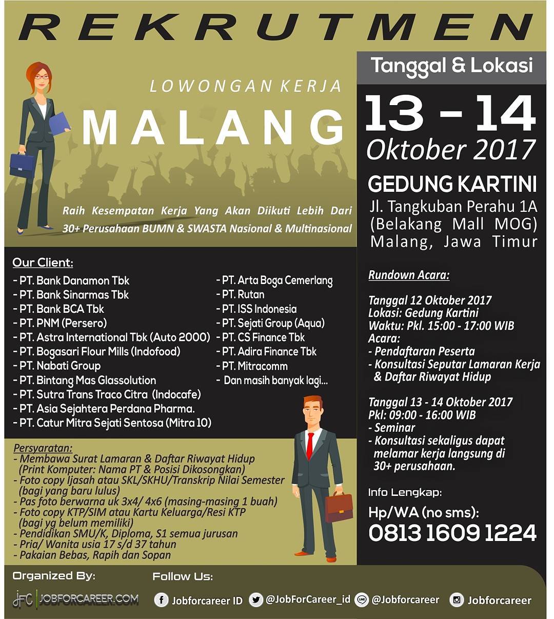 Rekrutmen Job For Career Malang Oktober 2021